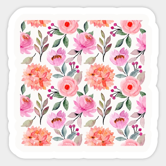 pink floral pattern Sticker by huyammina